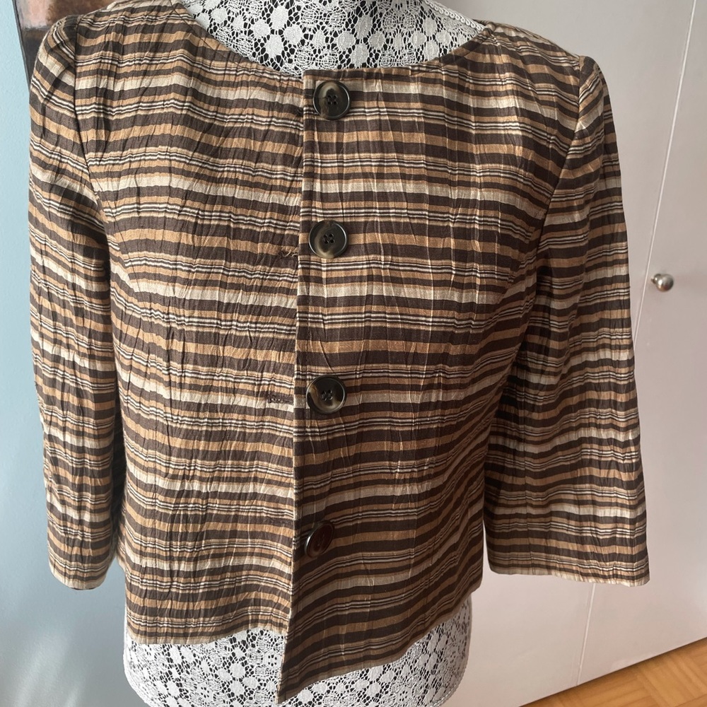 Portfolio Louben Blazer With Stripes And Wrinkled Look, Size S